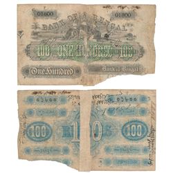 Bank of Bengal,  Rupees 10,  Calcutta,  hand signed