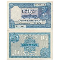 George V,  Rupees 10,  2nd issue,  1926