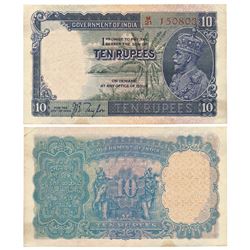 George V,  Rupees 10,  3rd issue,  1933