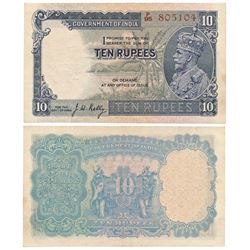 George V,  Rupees 10,  3rd Issue,  1933