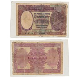 George V,  Rupees 50,  Madras,  1930