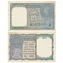 George VI,  Rupee 1,  1944,  signed C. E. Jones