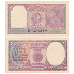 George VI,  Rupees 2,  1943,  signed C. D. Deshmukh