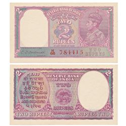 George VI,  Rupees 2,  1949,  signed C. D. Deshmukh