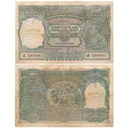 George VI,  Rupees 100,  1938,  Madras