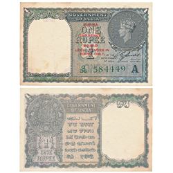 Burma,  George VI,  Rupee 1,  1947,  signed C. E. Jones