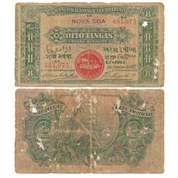 Indo-Portuguese,  Oito (4) Tangas,  2nd issue,  1917