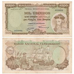 Indo-Portuguese,  1000 Escudos,  7th issue,  1959