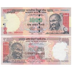 Rupees 1000,  2014,  signed Raghuram Rajan,  Error