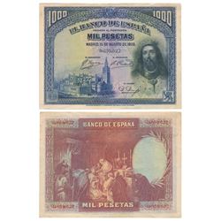 Spain,  Mil (1000) Pesetas,  1928,  Madrid.