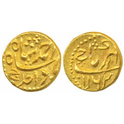 Ahmed Shah Bahadur,  Gold Pagoda,  2.82g,  Karapa Mint