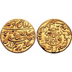 Wajid Ali Shah,  Gold ½ Ashrafi,  5.33g