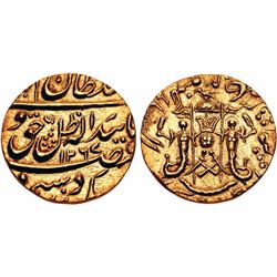 Wajid Ali Shah,  Gold ½ Ashrafi,  5.33g