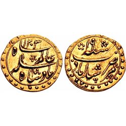 Murshidabad Mint,  Gold 1/16 Mohur,  0.77g