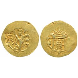 Goa,  Joao V,  Sao Tome Gold 5 Xerafins,  2.84g