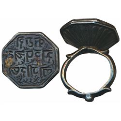 Octagonal Silver Signet Ring,  16.50g