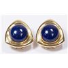 Image 1 : 18K Yellow Gold & Lapis Lazuli Earrings