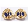 Image 2 : 18K Yellow Gold & Lapis Lazuli Earrings