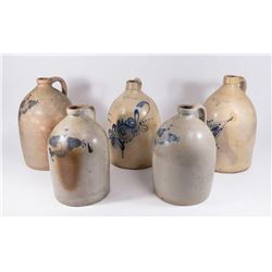 5 Stoneware Jugs