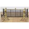 Image 1 : 3-Piece Antique Andirons & Fender