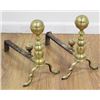 Image 3 : 3-Piece Antique Andirons & Fender