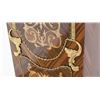 Image 3 : Pair Inlaid Wood Marble-Top Pedestals