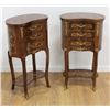 Image 1 : Pair French Style Kidney-Shaped End Tables