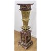 Image 3 : Pair Rouge Marble & Bronze Pedestals