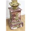 Image 5 : Pair Rouge Marble & Bronze Pedestals
