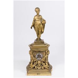 Bronze Figural Clock