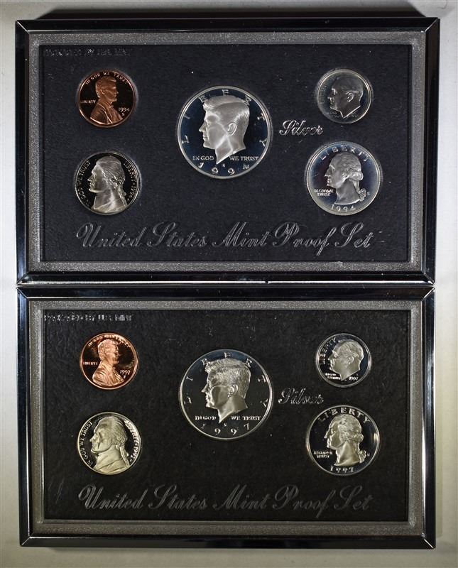 1994 S Silver Proof Set With Box And COA