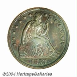 1853 DTS$1 Dollar, Judd-154 Restrike, Pollock-183, High R.7,--Spots Tooled, Cleaned--ANACS. Net P