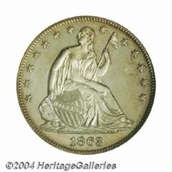 1863 50C Half Dollar, Judd-338, Pollock-410, R.5, PR62 NGC.