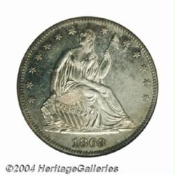 1863 50C Half Dollar, Judd-338, Pollock-410, R.5, PR62 ANACS.