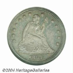 1864 25C Quarter Dollar, Judd-384, Pollock-452, Low R.7, PR65 NGC.