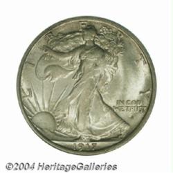 1917-D 50C Obverse MS64 PCGS.