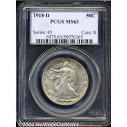 1918-D 50C MS63 PCGS.