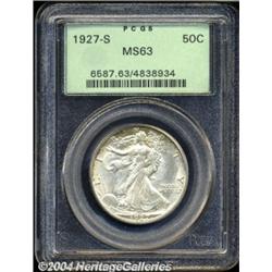 1927-S 50C MS63 PCGS.