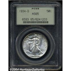 1934-D 50C MS65 PCGS.