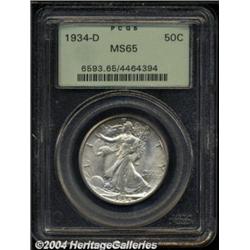 1934-D 50C MS65 PCGS.