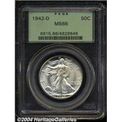 1942-D 50C MS66 PCGS.