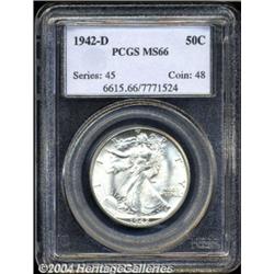 1942-D 50C MS66 PCGS.