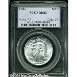 1943 50C MS67 PCGS.