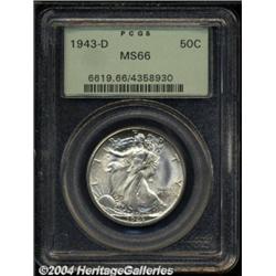 1943-D 50C MS66 PCGS.