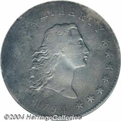1794 $1--Plugged, Repaired, Tooled, Whizzed--ANACS. Fine Details, Net Good 6.