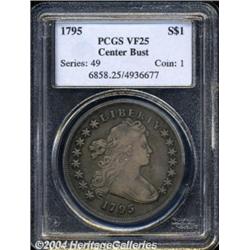 1795 $1 Draped Bust, Centered VF25 PCGS.