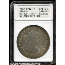 1795 $1 Draped Bust, Off Center--Plugged, Whizzed, Repaired--ANACS. Fine Details, Net Good 6.