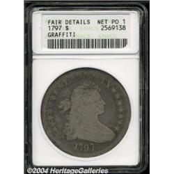 1797 $1 9x7 Stars, Small Letters--Graffiti--ANACS. Fair Details, Net Poor 1.