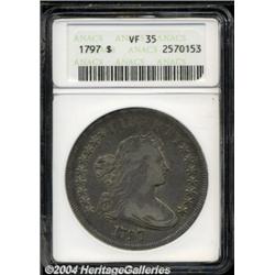 1797 $1 9x7 Stars, Small Letters VF35 ANACS.