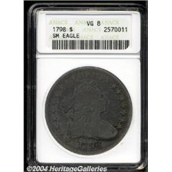1798 $1 Small Eagle, 15 Stars VG8 ANACS.